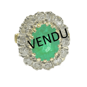 Bague Pompadour émeraude