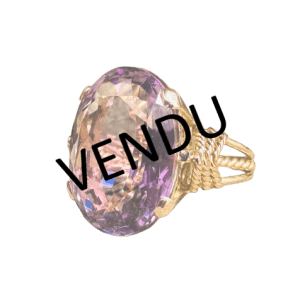 Bague cocktail améthyste