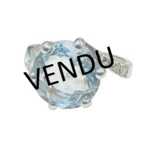 Bague Art Déco aigue marine