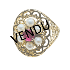 Bague ancienne perles