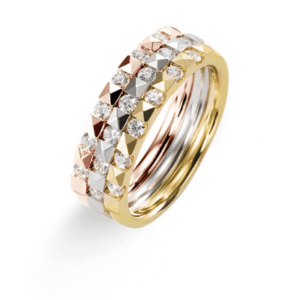 bague 3 ors diamants