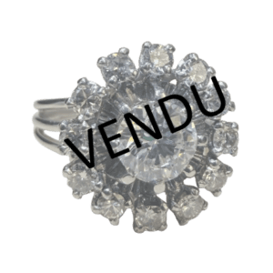 Bague Marguerite Art Déco diamants
