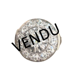Bague entourage Art Déco diamants