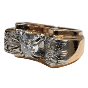 bague ancienne tank diamants