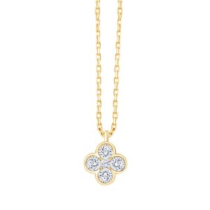 collier trèfle diamants