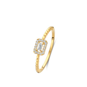 bague or jaune diamants