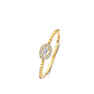 bague or jaune diamants