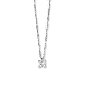 pendentif trèfle diamants